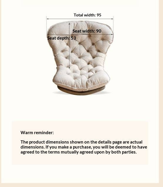 Solid Wood Modern Eggshell Rocking Chair beech legs