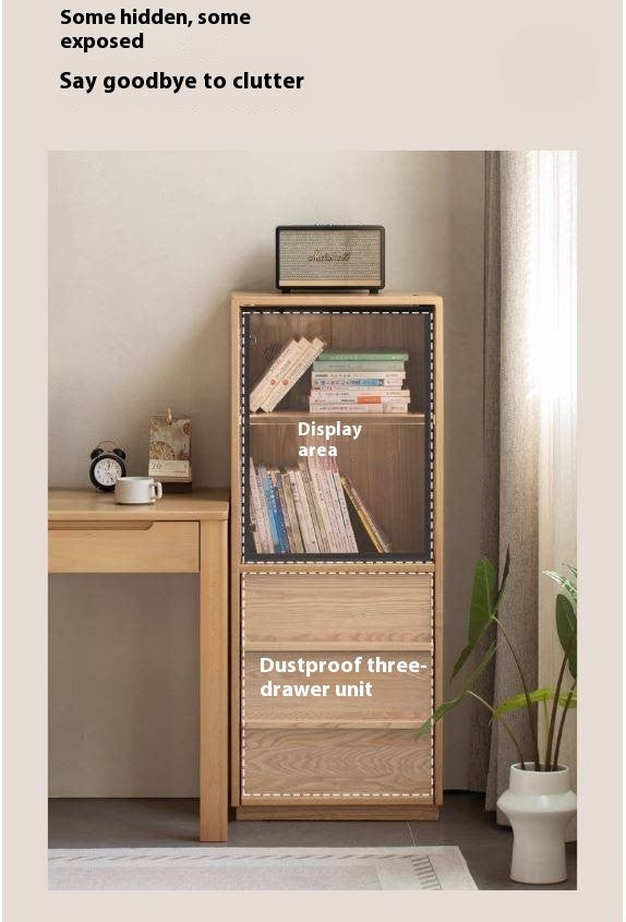 Ash Solid Wood Modern Side Cabinet
