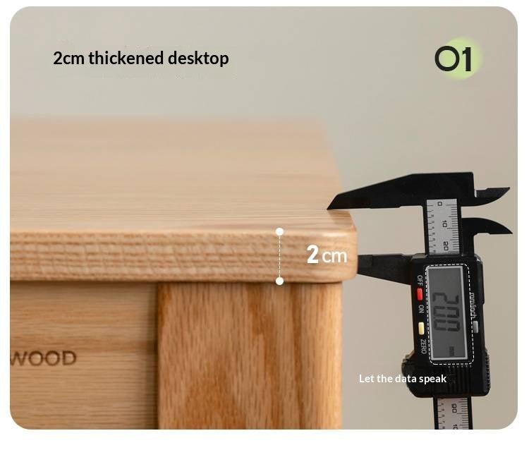 Oak Solid Wood, Solid Rubberwood Nordic Dining Table