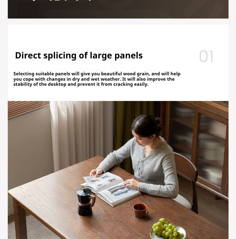 Oak Solid Wood Modern Dining Table