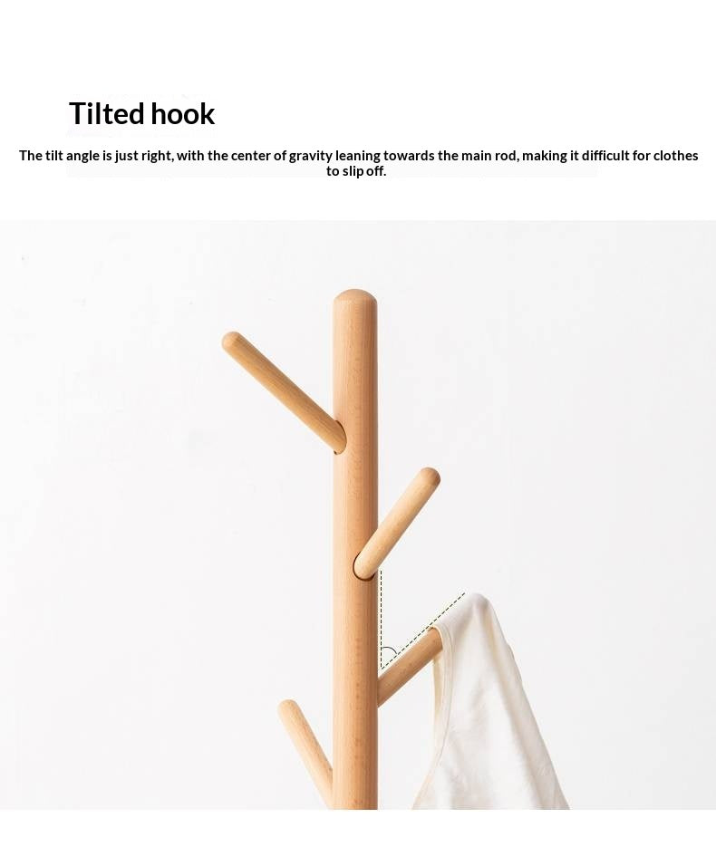 Beech Solid Wood Modern Minimalist Standing Hanger