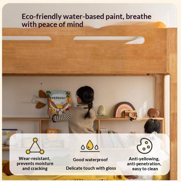 Rubberwood Solid Wood Children's Multifunctional Box Bunk Bed
