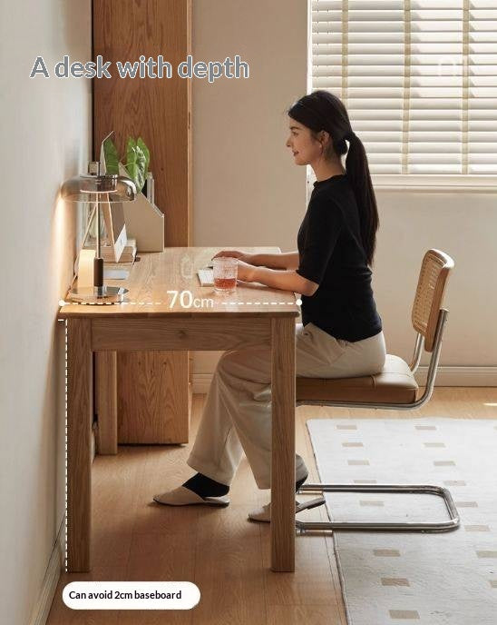 Ash Solid Wood Modern Multifunctional Office Desk