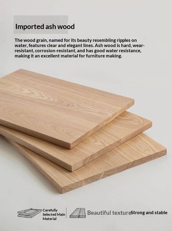 Ash Solid Wood Wabi-sabi Style TV Cabinet