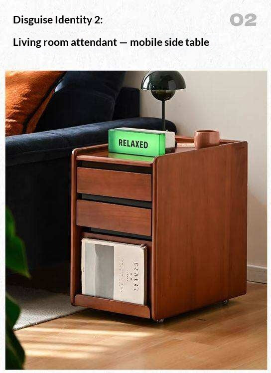 Oak, Poplar Solid Wood Simple Style Nightstand