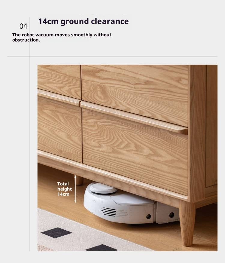 Ash Solid Wood Modern Drawer Cabinet