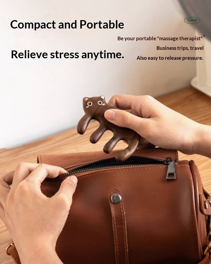 Black Walnut Solid Wood Modern Massage Comb