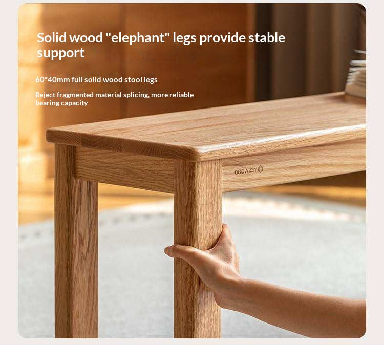 Ash, Oak, Beech, Solid Rubberwood Wide Seat Bench
