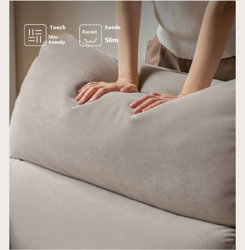 Wool Gray Flannel Fabric Sofa