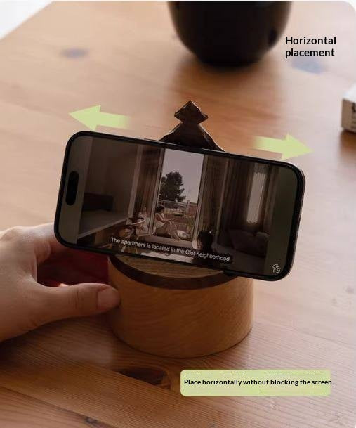 Black Walnut, Beech Solid Wood Phone Stand