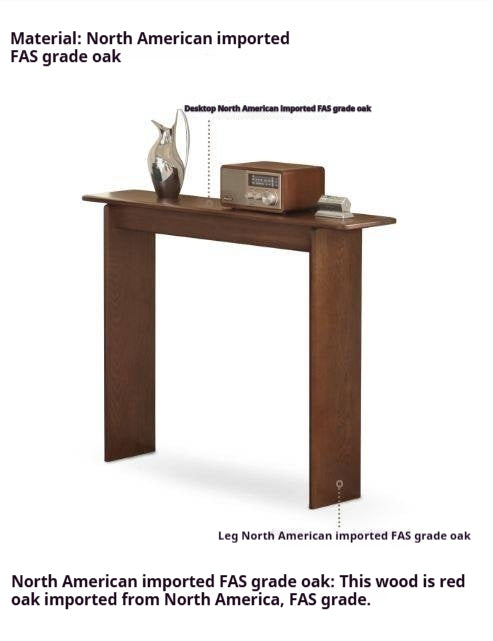 Oak Solid Wood Extra Narrow Entrance Table