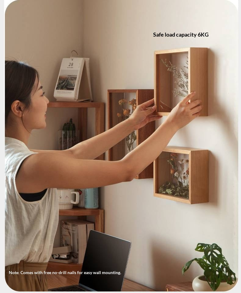 Beech, Sapele Solid Wood Nordic Hollow Photo Frame