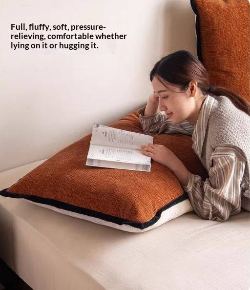 Vintage Style Bed Headboard Pillow with High Backrest Support