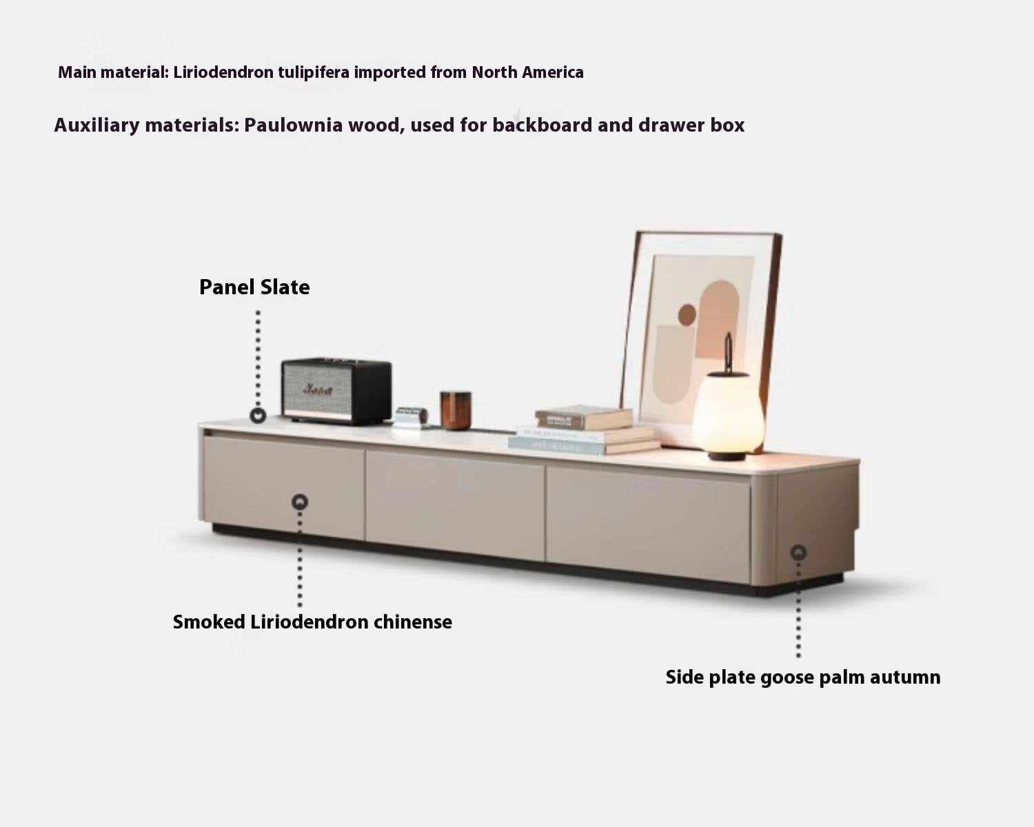 Oak, Tulip Tree, Poplar, Black Walnut Solid Wood TV Stand