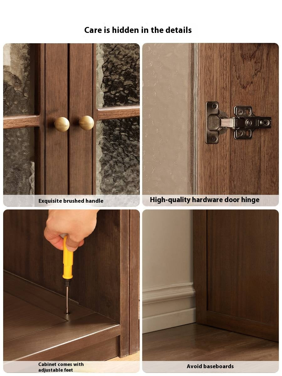 Solid Sandalwood French Retro Style Wardrobe