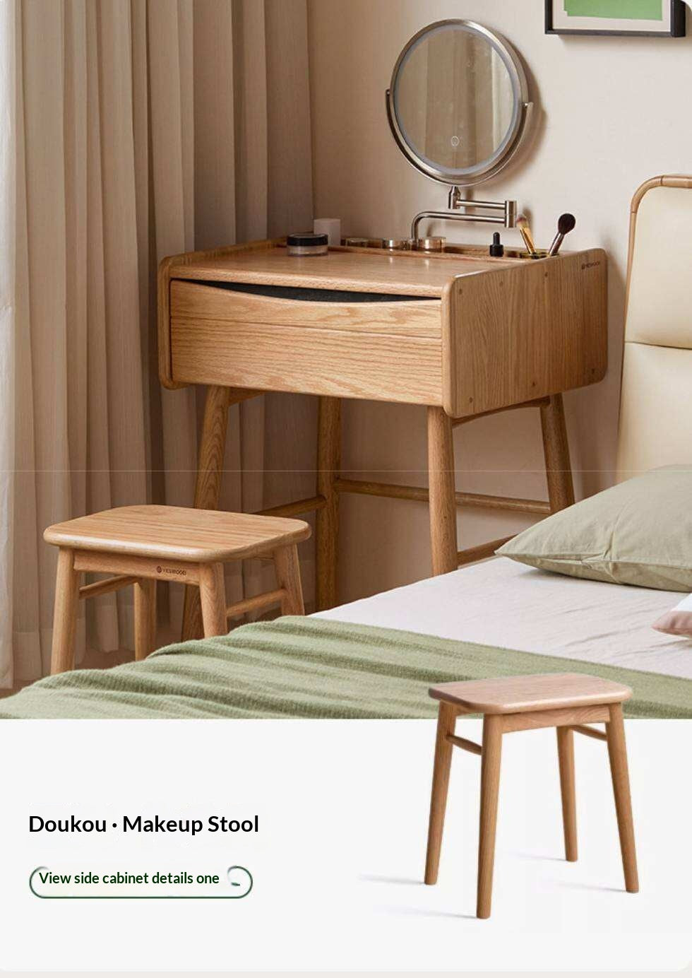Oak Solid Wood Modern Simple Vanity Table