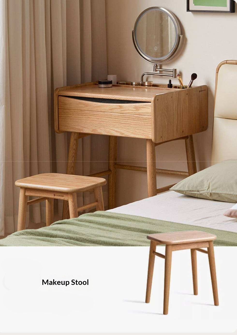 Oak Solid Wood Modern Simple Vanity Table