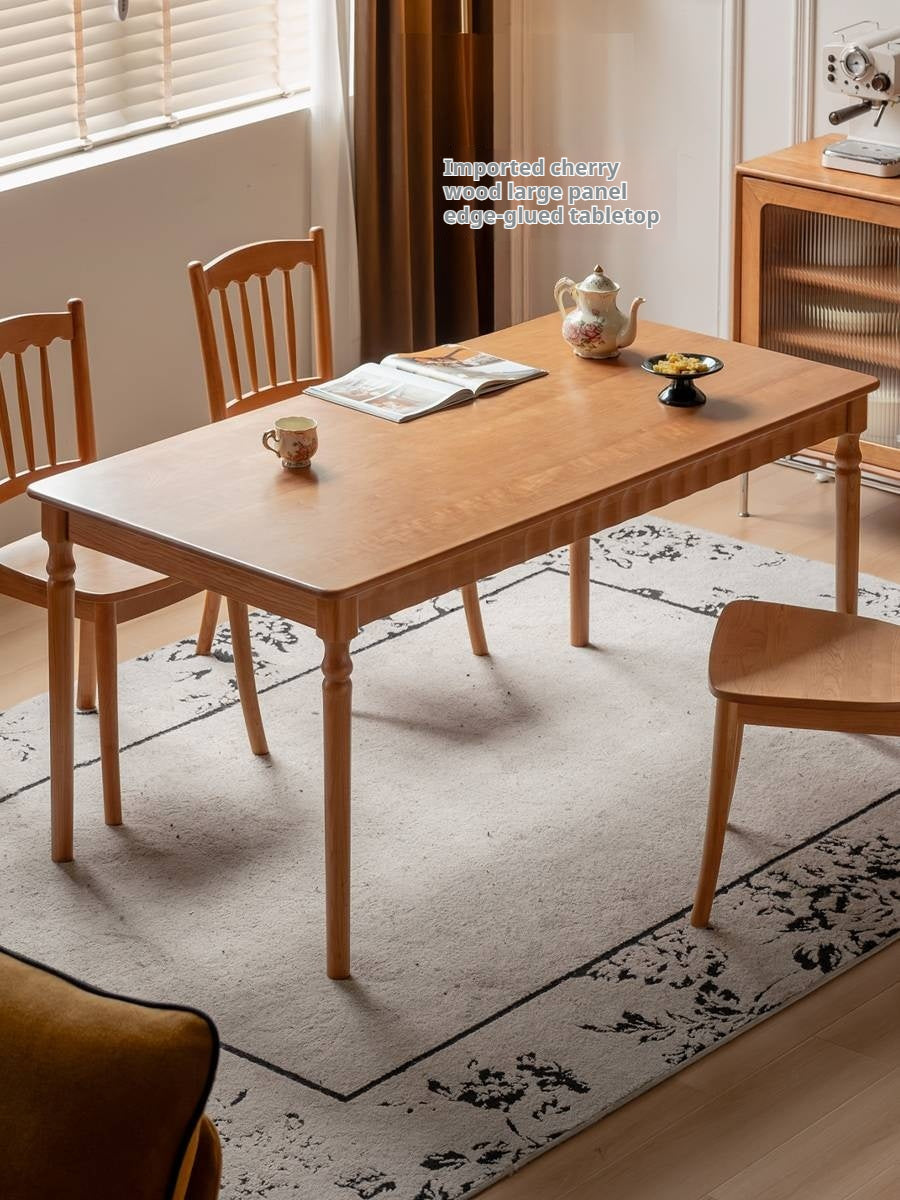 Cherry Solid Wood American Retro Dining Table