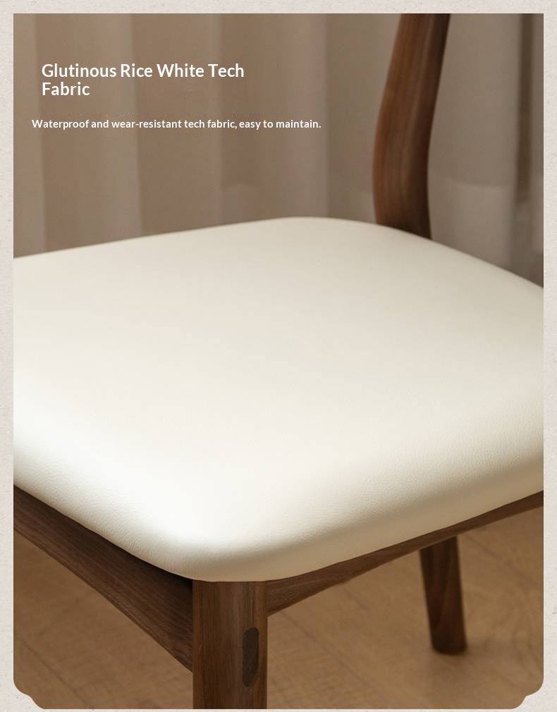 Set 4pcs Black Walnut Solid Wood Home Soft Back Dining Chair