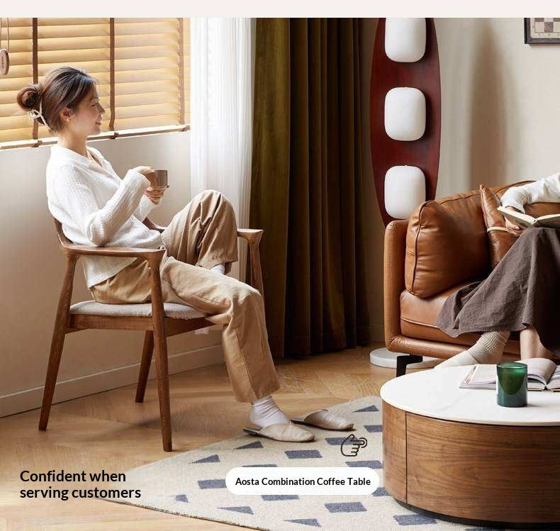 4 pcs -Ash solid wood Sculptural Wishbone-Style Dining Chair