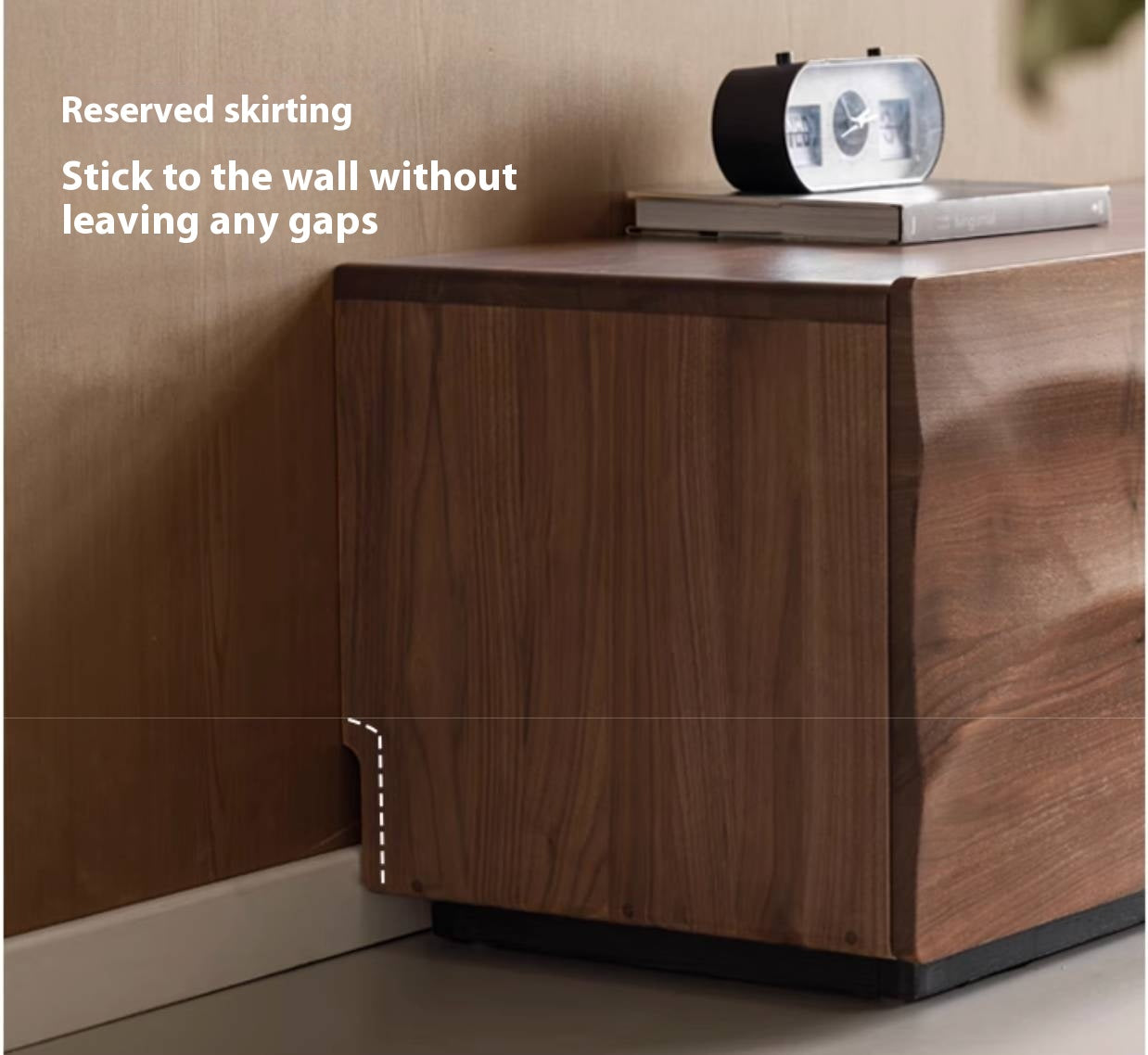 Black Walnut, Sandalwood Italian Light Luxury Style TV Stand