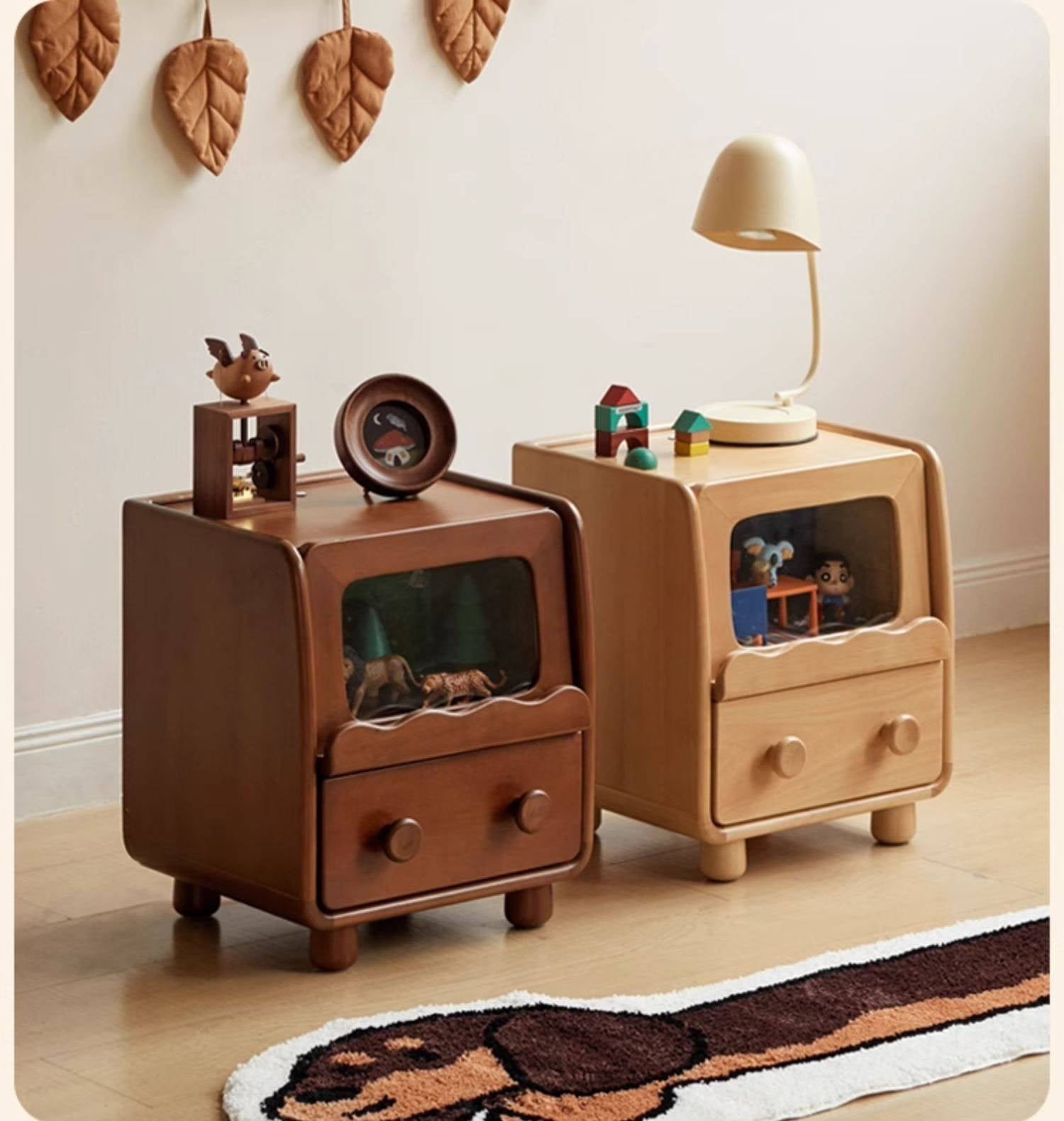 Beech, Poplar Solid Wood Children's Nightstand.