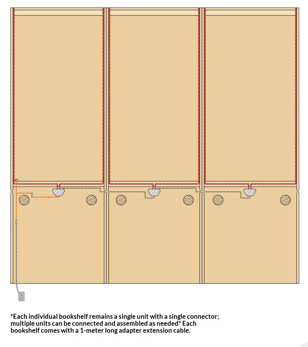 Oak Solid Wood Display Bookcase with Wall-Mounted Option and Storage Cabinet