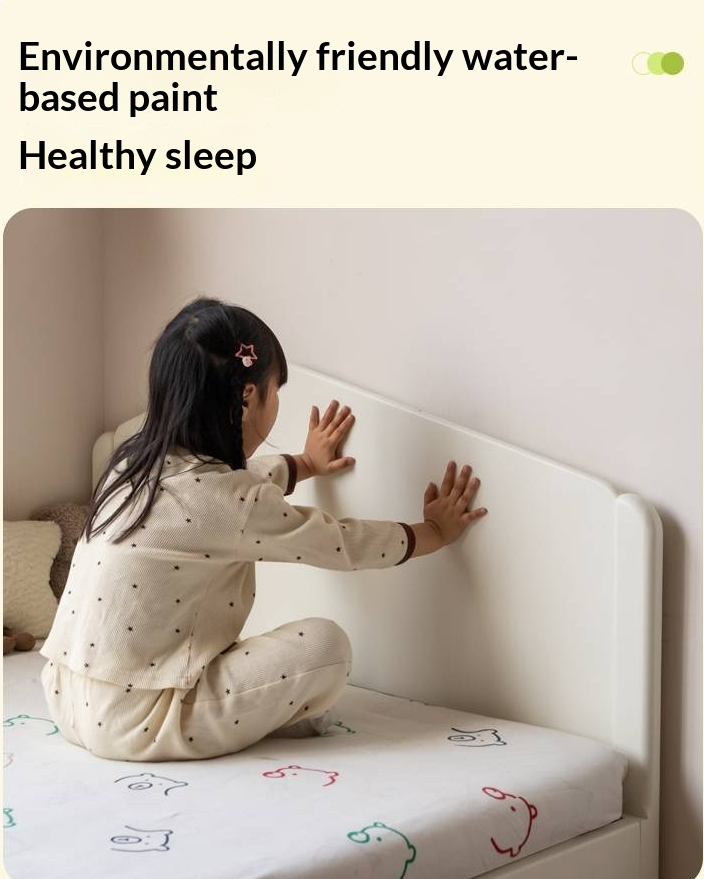 Rubberwood Solid Wood Children's White Storage Box Bed