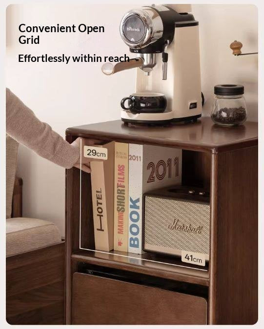 Solid Longan Hardwood Side Cabinet with Storage Space