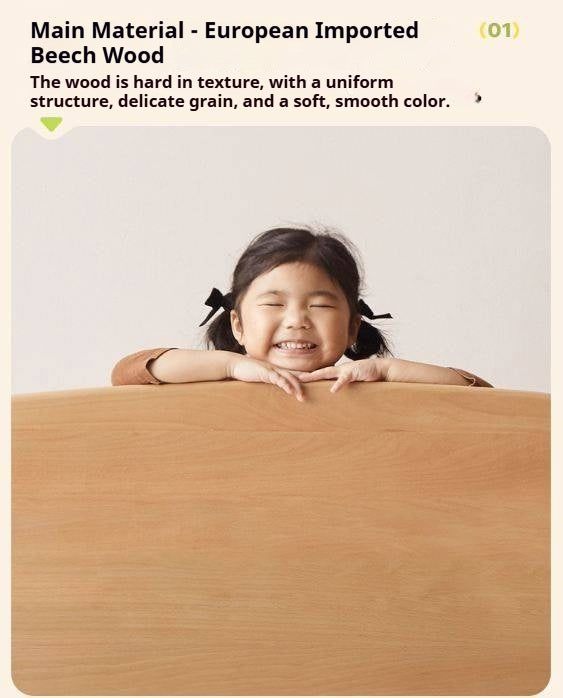 Beech Solid Wood Children's Chest of Drawers