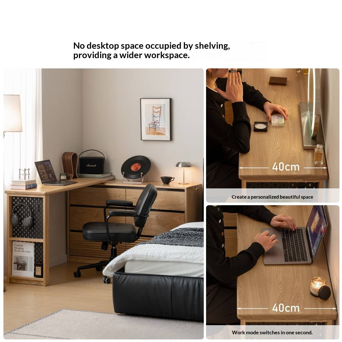 Ash Solid Wood Modern Minimalist Vanity Table