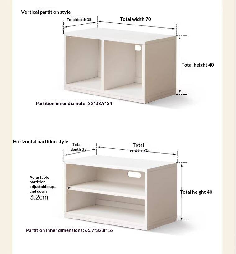 Poplar Solid Wood TV Cabinet Floor Cabinet Cream Style,
