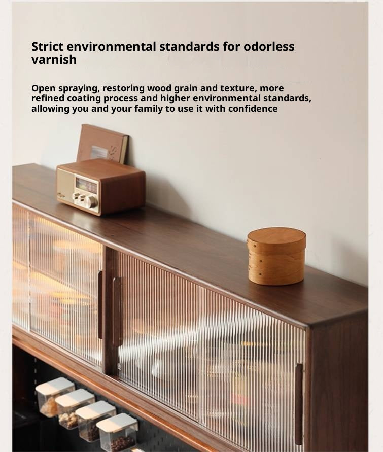 Sandalwood Solid Wood Rock Board Modern Sideboard