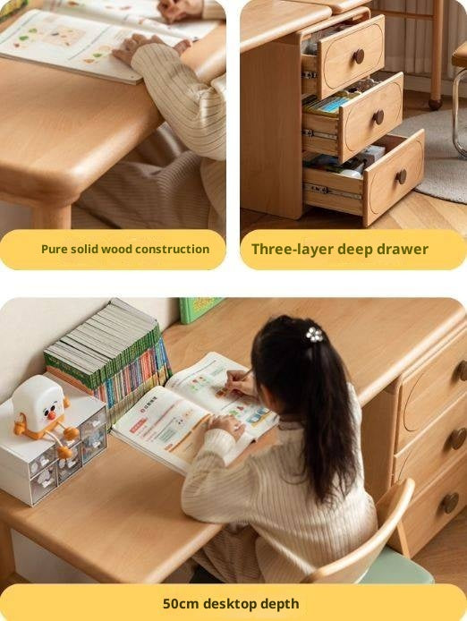 Beech Solid Wood Сhildren's Double Desk