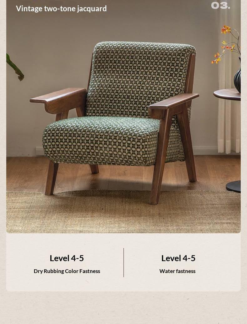 Oak Solid Wood Retro Armchair