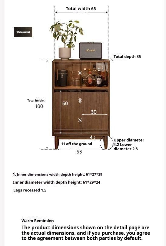 Black Walnut, Oak, Solid Longan Hardwood, Cherry, Ash Solid Wood Modern Side Cabinet