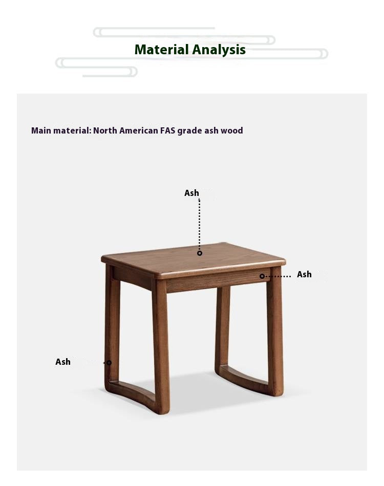 Ash, Oak Solid Wood Modern and Simple Style Tea Stool