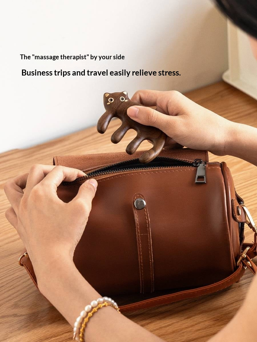 Black Walnut Solid Wood Modern Massage Comb