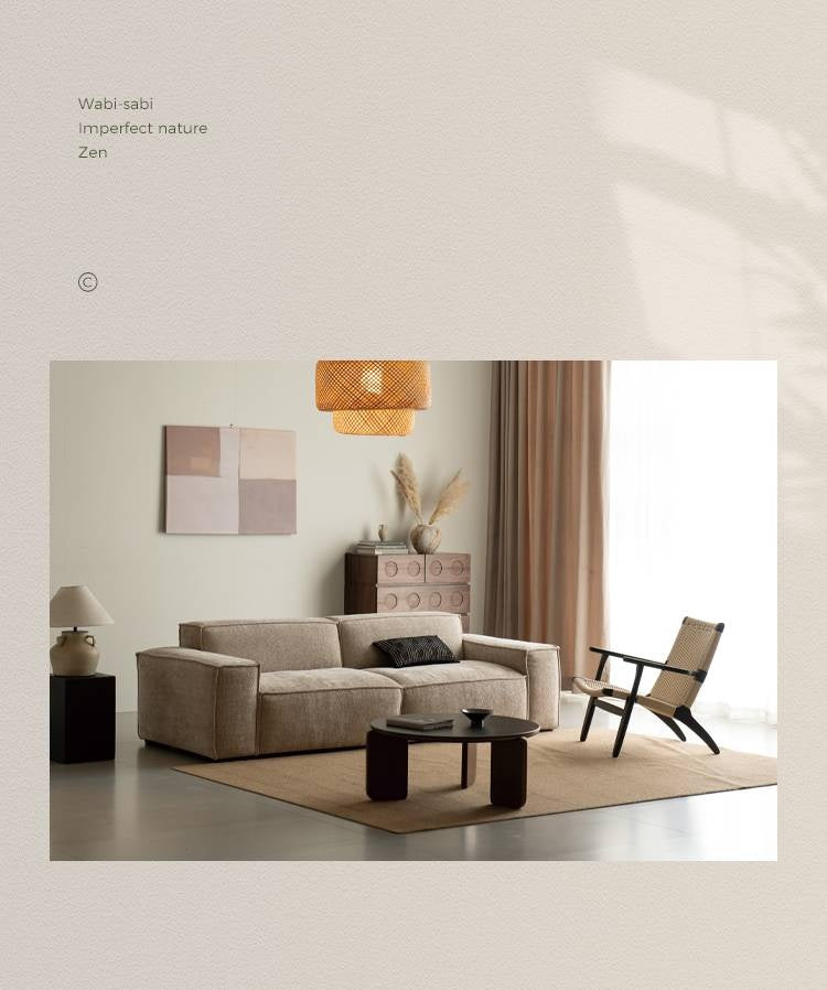 Fabric Wabi Sabi Style Sofa
