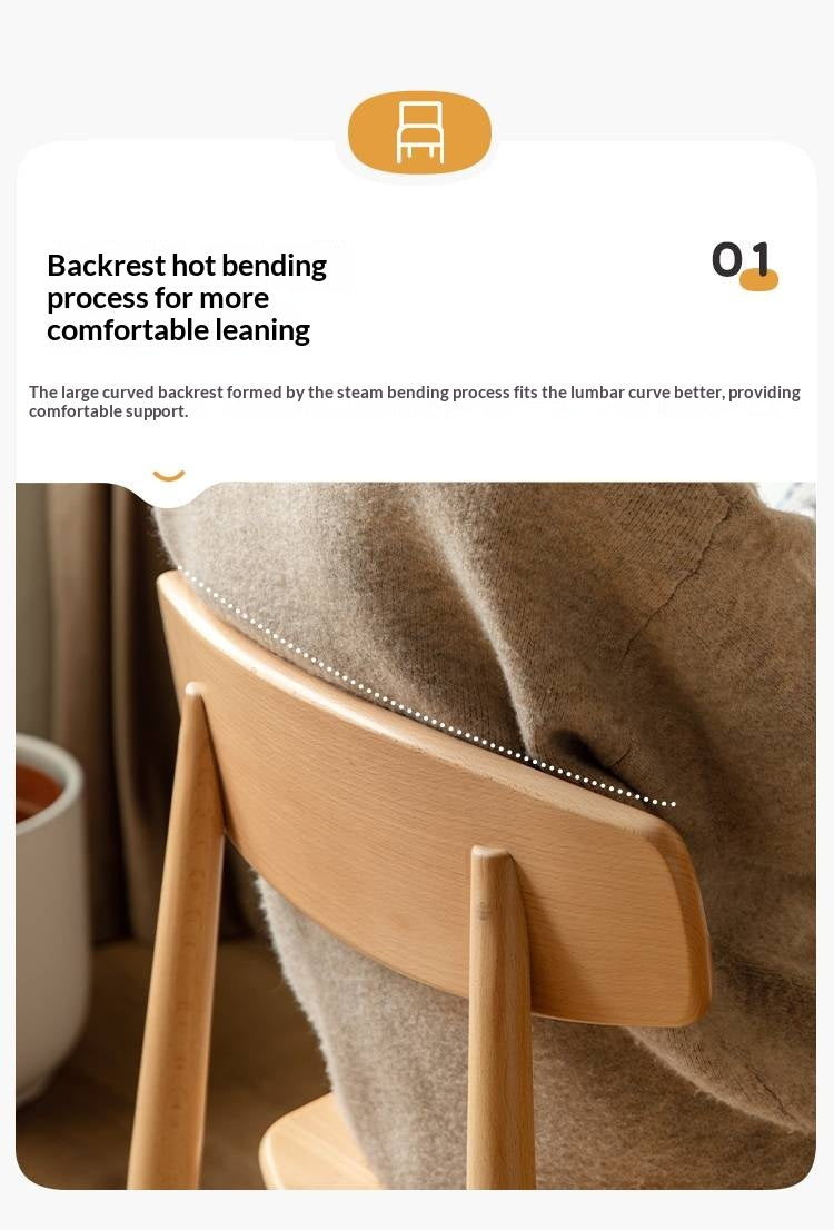 Set 4 pcs European Beech Solid Wood Modern Dining Chair