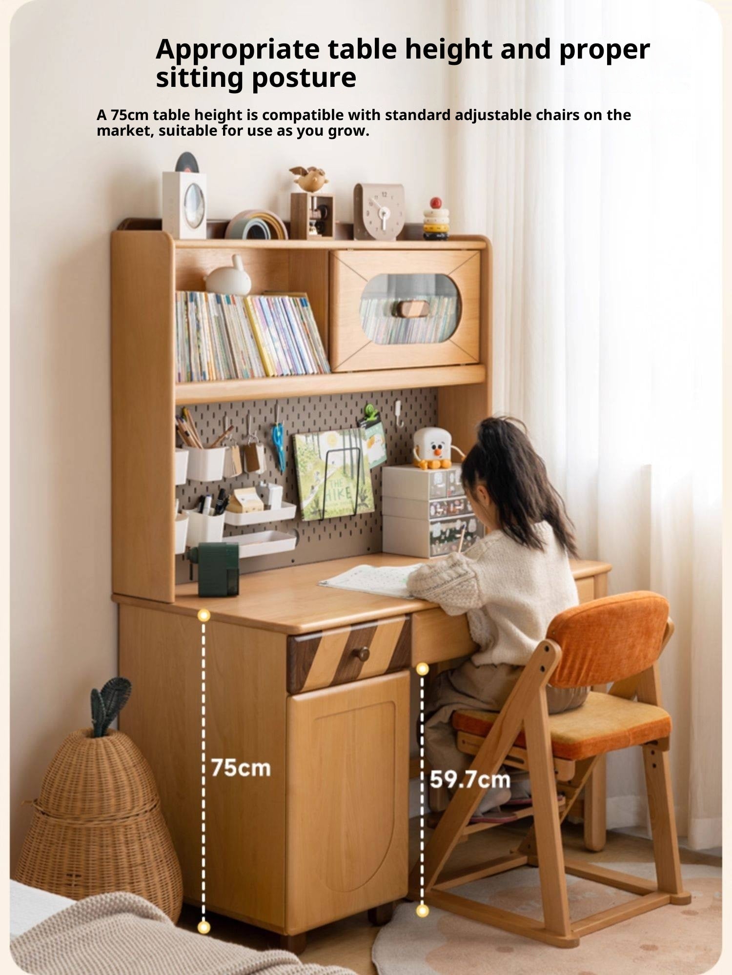 Beech Solid Wood Children s Learning Desk