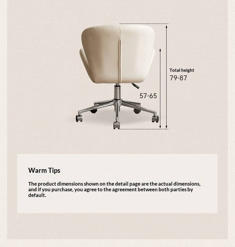 Swan-Style Swivel Office Chair with Chrome Base