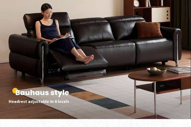 Leather Bauhaus Telescopic Function Sofa