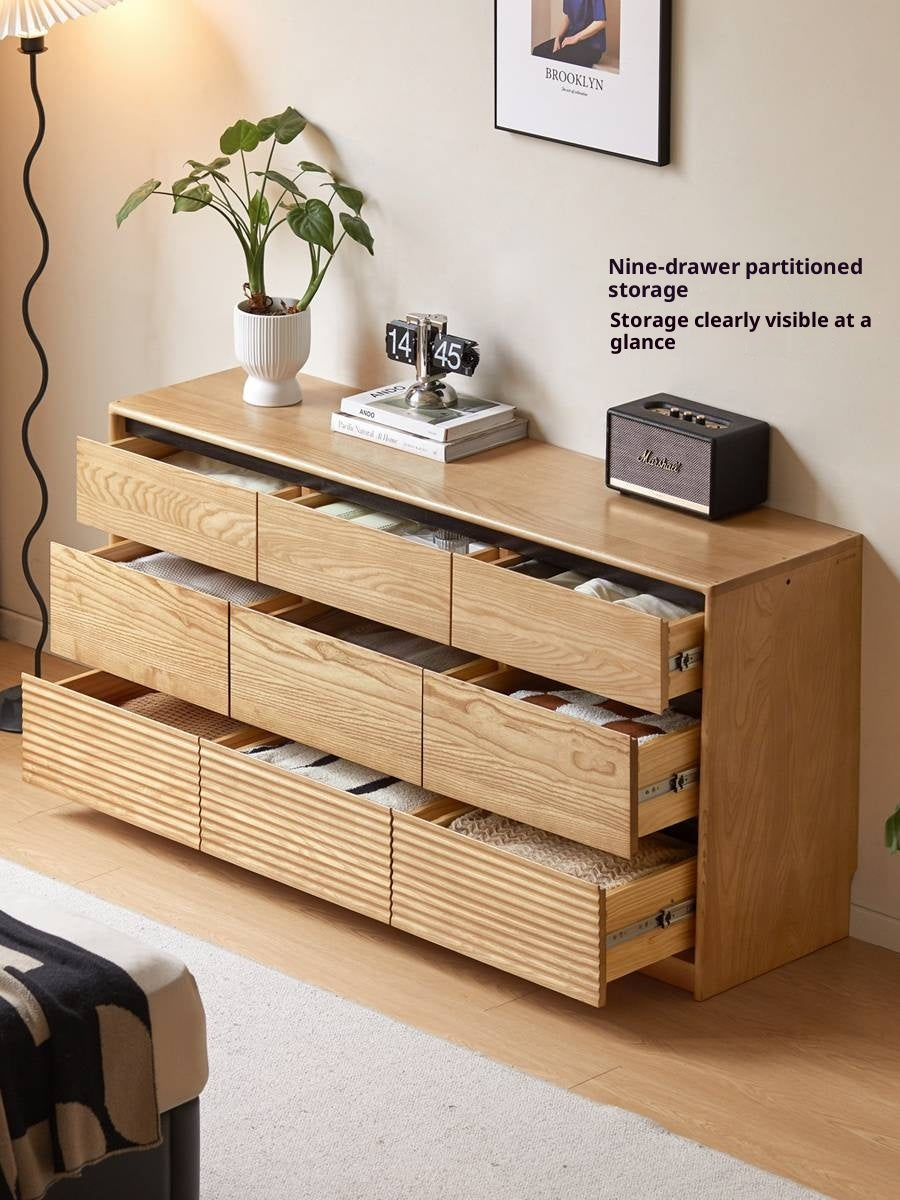 Ash Solid Wood Modern Minimalist Chest Of Drawers