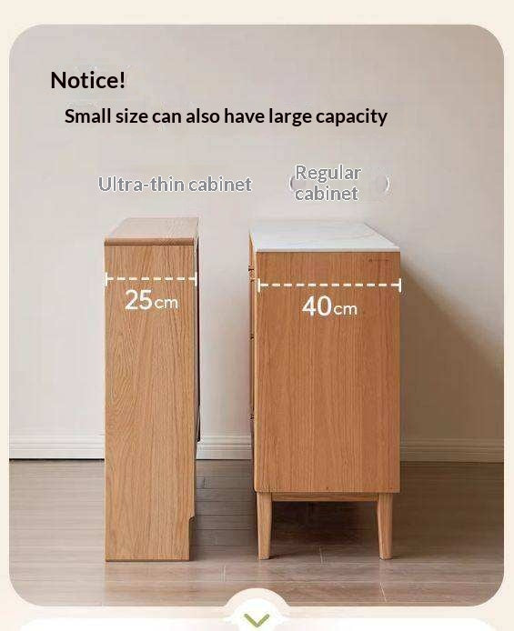 Oak Solid Wood Ultra-thin Sideboard