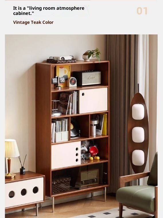 Poplar, Cherry Solid Wood Ancient Style Bookcase