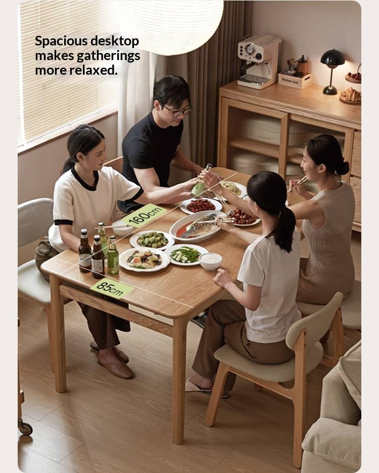 Oak Solid Wood Modern Minimalist Long Dining Table