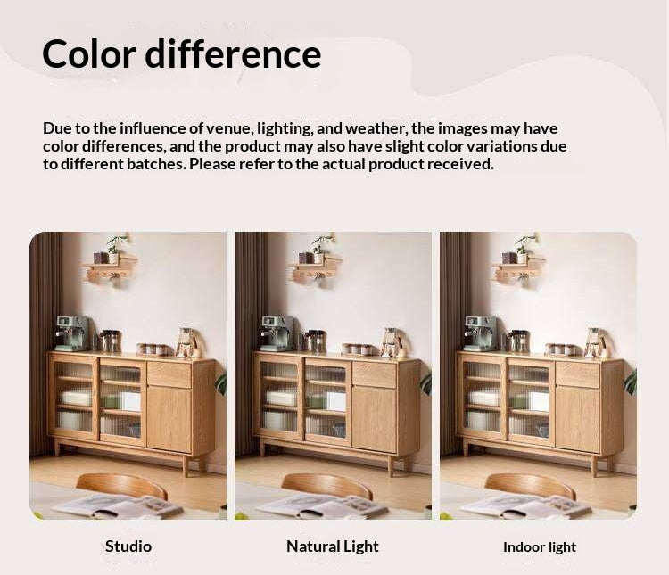 Oak Solid Wood Ultra-Thin Sideboard