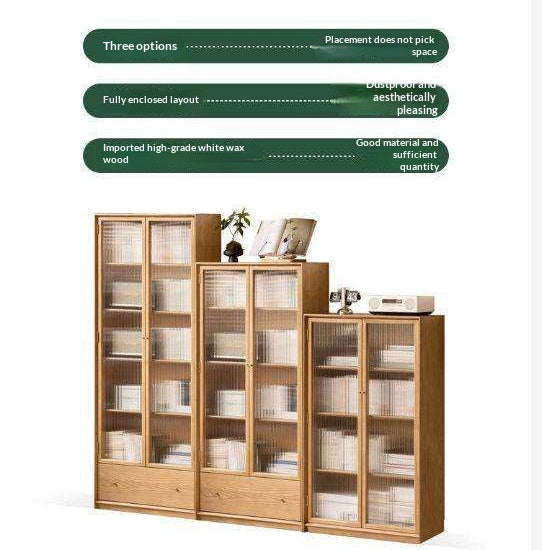 Ash Solid Wood Side Modern Style Bookcase