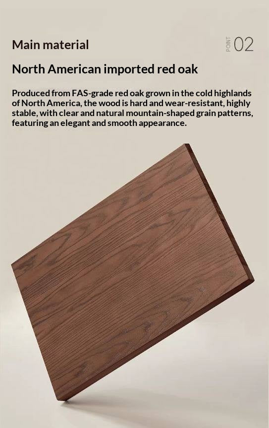 Black Walnut, Oak Solid Wood Bookcase with Storage Cabinet and Built-In Light